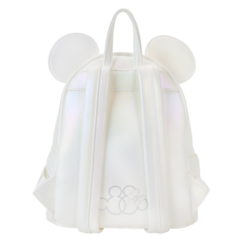 Disney Iridescent Mickey Mouse Wedding Loungefly White Backpack