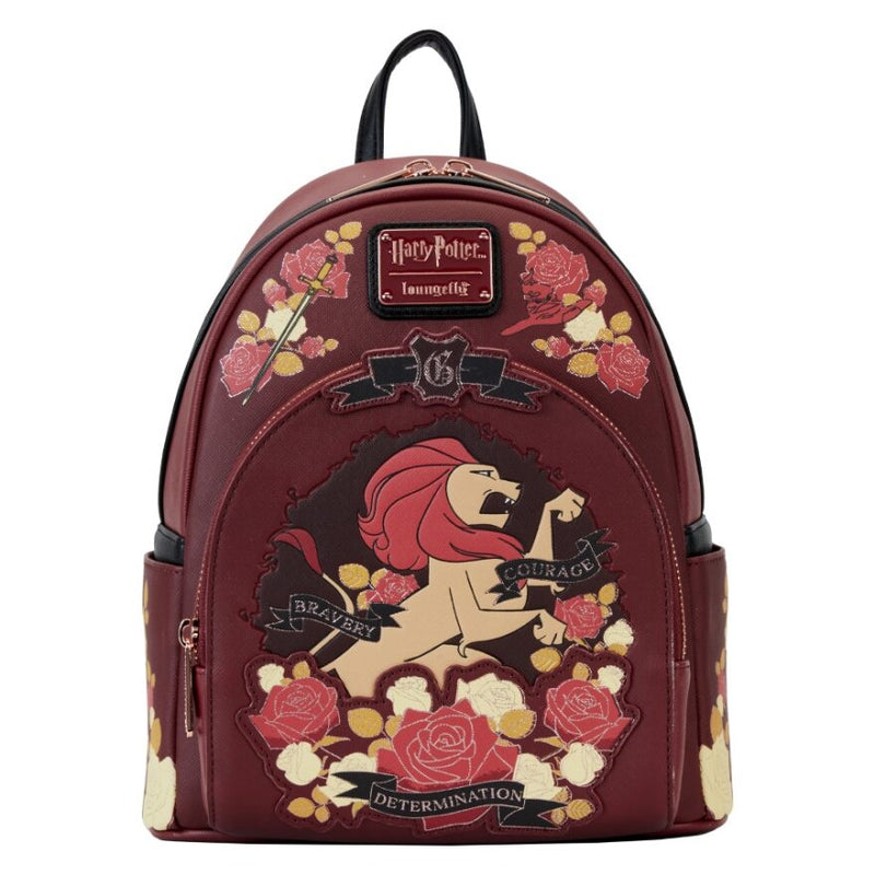HARRY POTTER GRYFFINDOR HOUSE TATTOO LOUNGEFLY BACKPACK