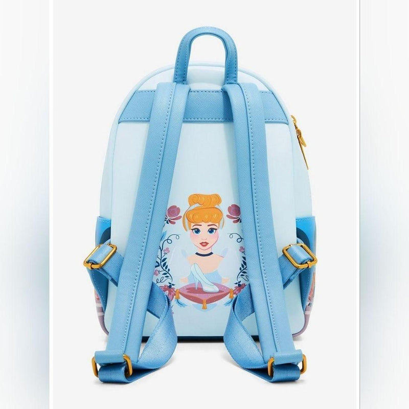 Disney Cinderella Running Loungefly Backpack with Moveable Clock