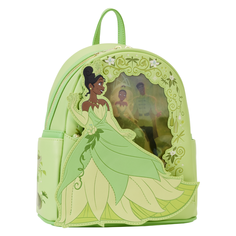 DISNEY PRINCESS AND THE FROG TIANA LENTICULAR LOUNGEFLY BACKPACK