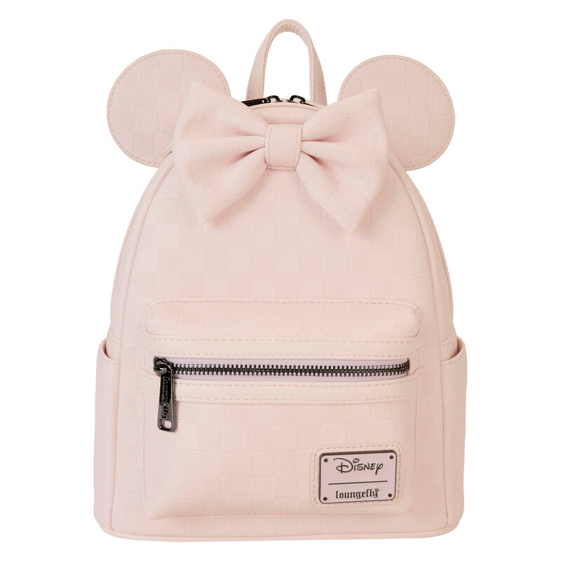 Disney Minnie Mouse Pink Checked Loungefly Backpack