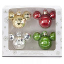 Disney Iconic Mickey Mouse Christmas Bauble Decoration set of 4