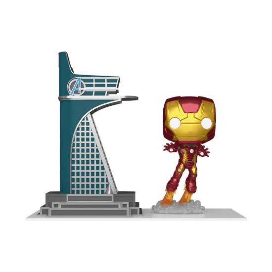 Avengers: Infinity Saga - Avengers Tower & Iron Man Glow-in-the-Dark Pop! Town Vinyl Figure