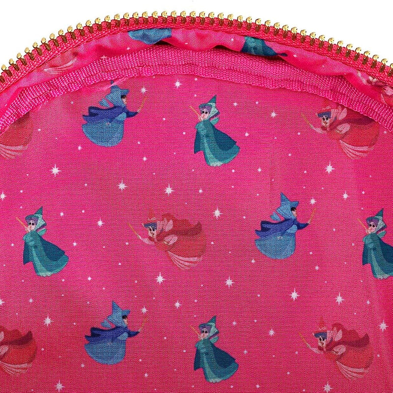 Disney Sleeping Beauty Fairy Godmother Pink Blue Loungefly Backpack