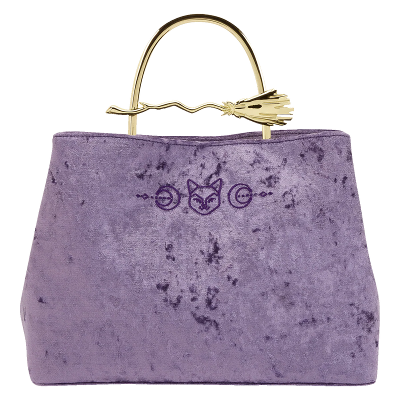 Disney Hocus Pocus Velvet Broom Handle Loungefly Handbag