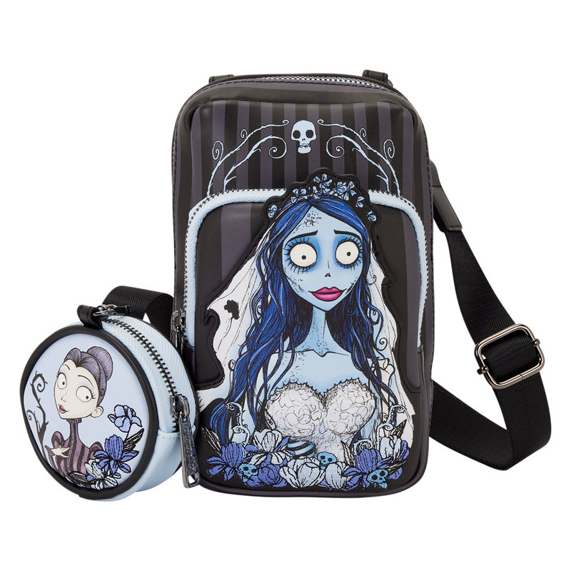 Corpse Bride Emily & Victor Loungefly sling Bag With Purse