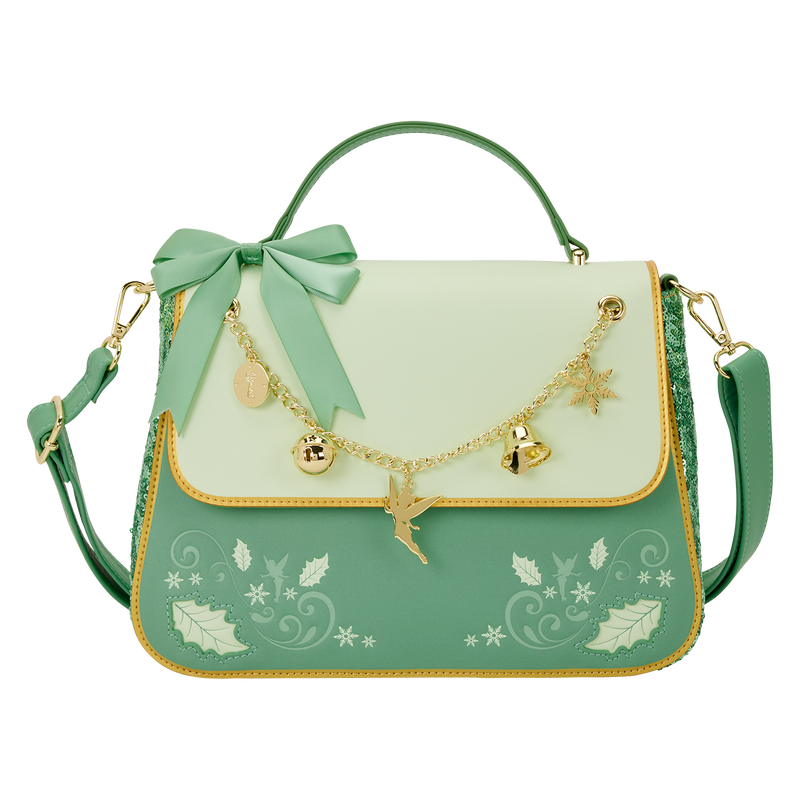 Disney Peter Pan Holiday Sequin Tinkerbell Crossbody Loungefly Handbag