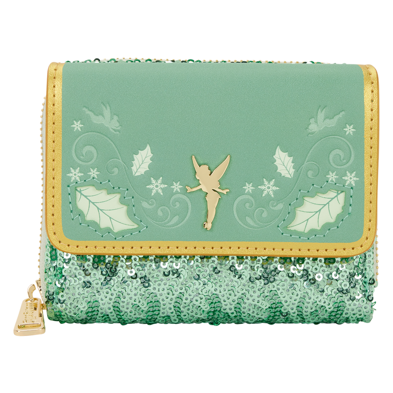 Disney Peter Pan Sequin Tinker Bell Tri-fold Wallet