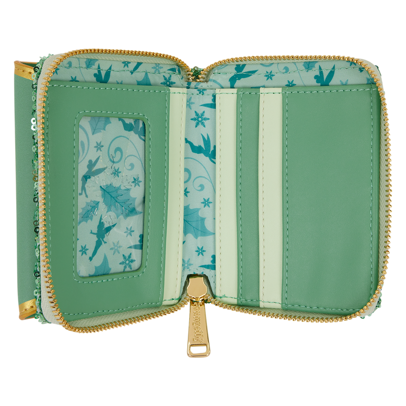 Disney Peter Pan Sequin Tinker Bell Tri-fold Wallet