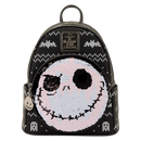 Disney Nightmare Before Christmas Jack Skeleton Reversible Sequin Loungefly Backpack