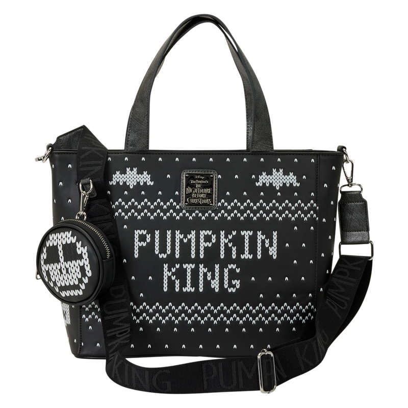 Nightmare Before Christmas Jack Skellington Pumpkin King Loungefly Reversible Sequin Tote Bag