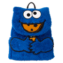 Sesame Street Cookie Monster Loungefy Backpack - Super Fluffy