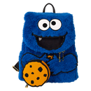 Sesame Street Cookie Monster Loungefy Backpack - Super Fluffy