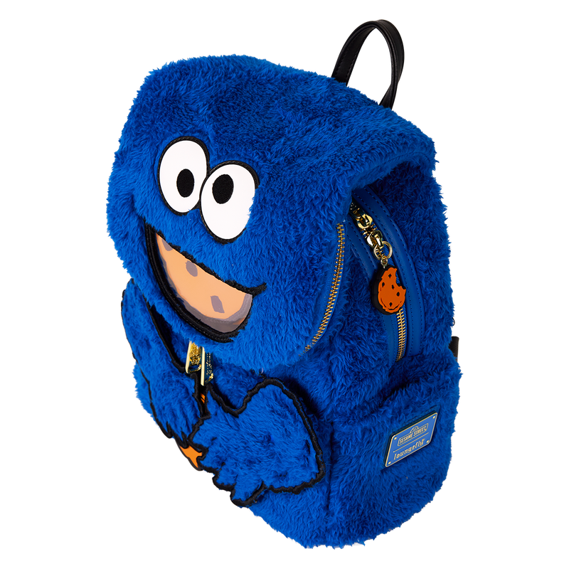 Sesame Street Cookie Monster Loungefy Backpack - Super Fluffy