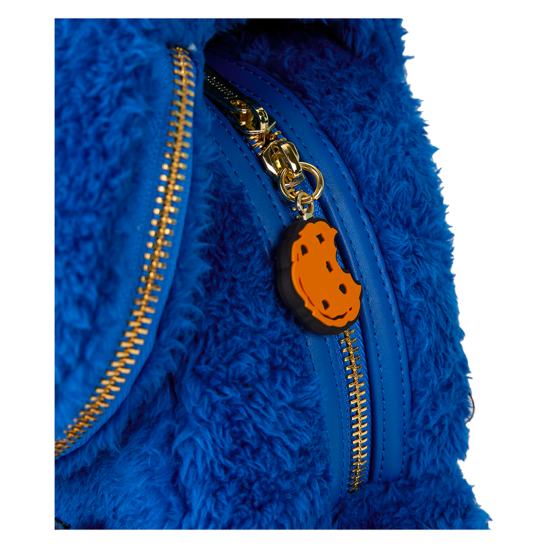 Sesame Street Cookie Monster Loungefy Backpack - Super Fluffy