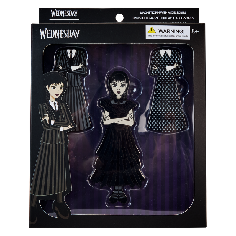 Loungefly Wednesday Addams Paper Doll Pin