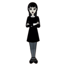 Loungefly Wednesday Addams Paper Doll Pin