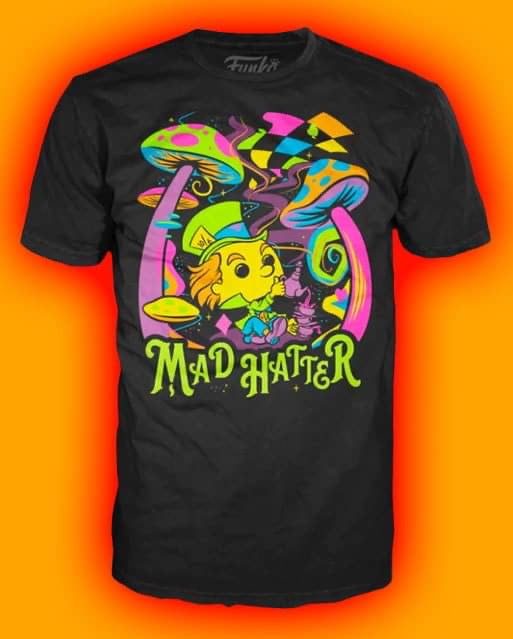 Disney Mad Hatter Black Light Funko POP T-Shirt