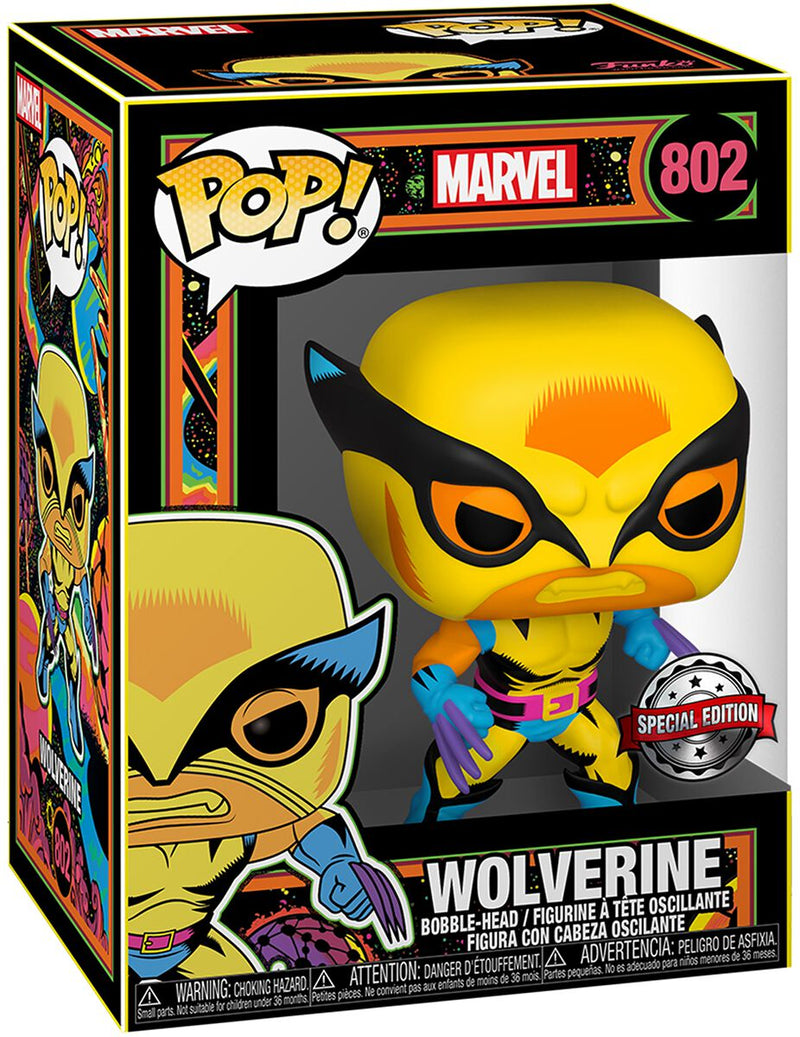 Wolverine Black Light Funko POP & Tee Box