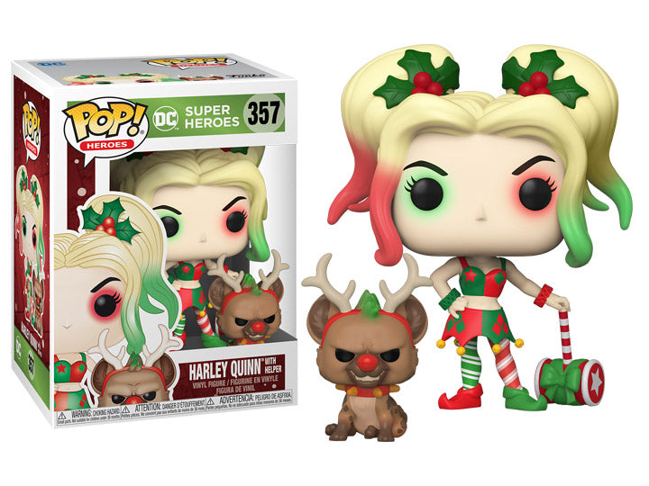 DC Holiday Harley Quinn With Helper POP